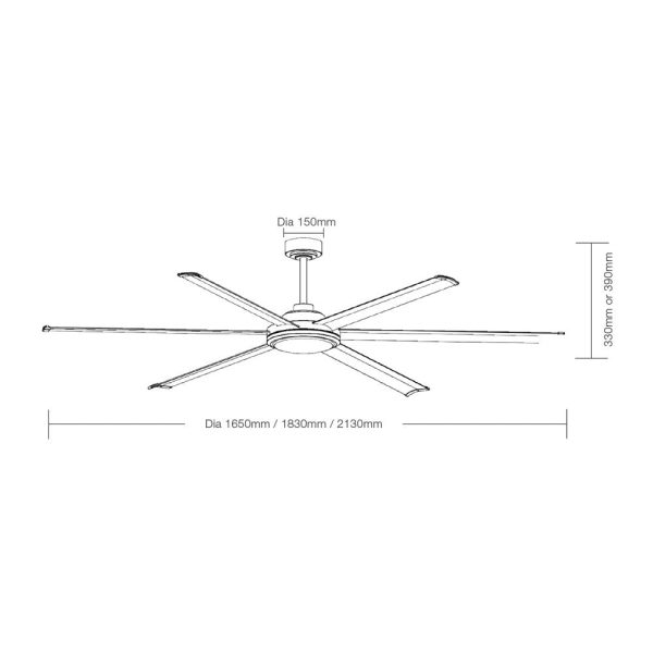 72  Albatross II Smart DC Ceiling Fan Matt White MDCAW + MDCAB180W Martec Lighting For Sale