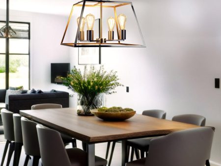 Urban 4 Light Pendant Light in Matt Black or Brushed Chrome Online