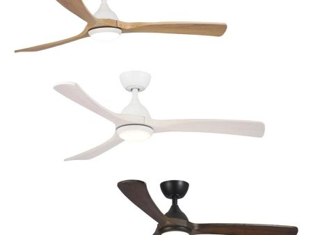 48  Norfolk DC Ceiling Fan Matt White Natural, Matt White Whitewash, Matt Black Walnut with Light MNDC1233 Martec Lighting Cheap