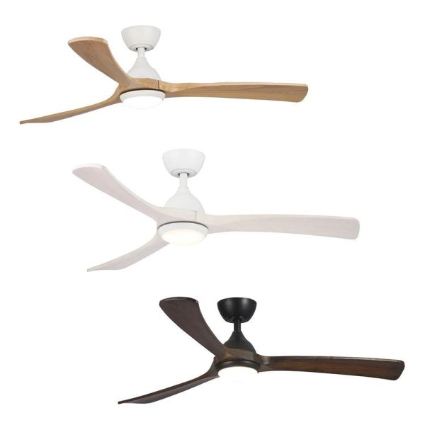 48  Norfolk DC Ceiling Fan Matt White Natural, Matt White Whitewash, Matt Black Walnut with Light MNDC1233 Martec Lighting Cheap