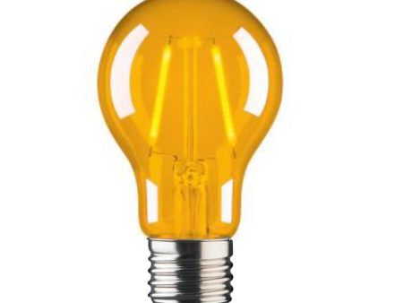 CLEARANCE 2w LED E27 A60 Globe Yellow on Sale