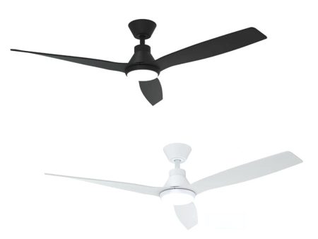 52  Triumph DC Ceiling Fan Antique Bronze Walnut, Matt Black, Matt White with Light MDCT1333 Martec Lighting on Sale