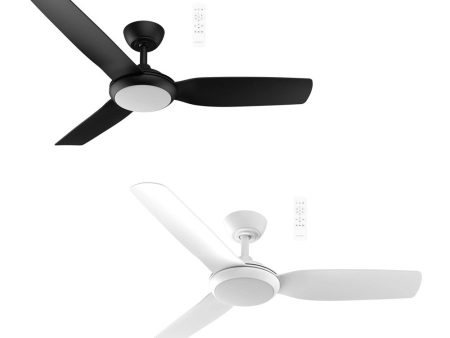 48  Viper DC Ceiling Fan Matt Black, Matt White with Light MVDC1233 Martec Lighting Online Hot Sale