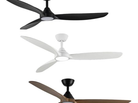 52  Seaforth DC Ceiling Fan Matt Black, Matt White, Matt Black Teak with Light MDCS1333 Martec Lighting Online