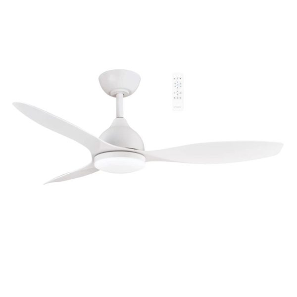 52  Elite DC Ceiling Fan Matt Black, Matt White, Matt Black Walnut with Light MEDC1333 Martec Lighting For Discount