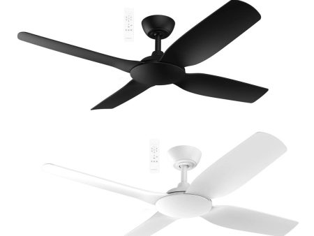 48  Viper DC Ceiling Fan Matt Black, Matt White MVDC124 Martec Lighting Cheap