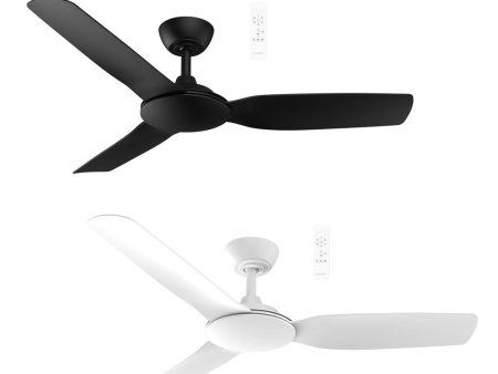 48  Viper DC Ceiling Fan Matt Black, Matt White MVDC123 Martec Lighting For Discount