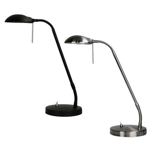 Timo LED Desk Lamp Matt Black or Brushed Chrome Supply