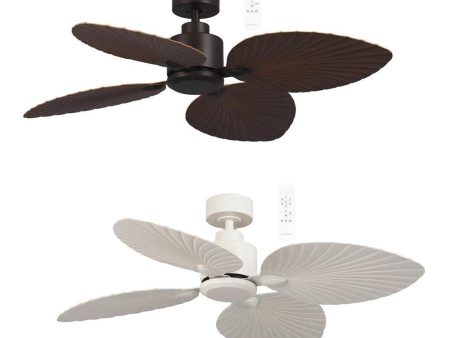 50  Kingston DC Ceiling Fan Old Bronze, White MKDC124 Martec Lighting For Cheap