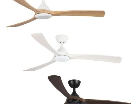 56  Norfolk DC Ceiling Fan Matt White Natural, Matt White Whitewash, Matt Black Walnut MNDC143 Martec Lighting Online