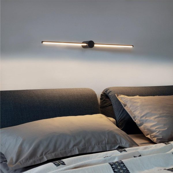 Filo Linear Indoor LED Wall Light in Black Sale