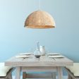 CLEARANCE Hamptons Wooden Beaded Pendant Shade in Natural Wood Fashion