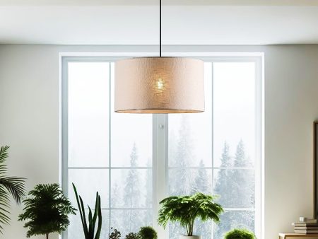 CLEARANCE - Samantha Linen Fabric Pendant Light Hot on Sale