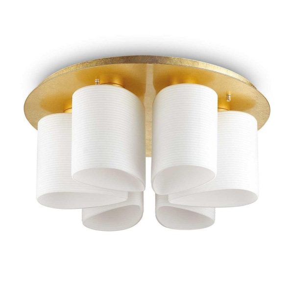 Daisy Ceiling Light 6Lt in Gold White on Sale