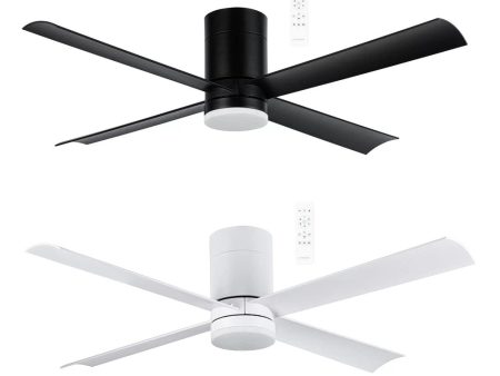 48  Carrara Smart WIFI DC Ceiling Fan Black, White with Light MCDC1243 Martec Lighting Online Sale