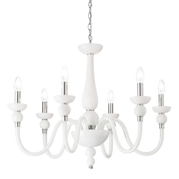 Doge Chandelier 6Lt in Clear or White Online now