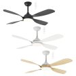 50  Hampton Smart WIFI DC Ceiling Fan Black, White, White Oak with Light MHDC1343 Martec Lighting Online now