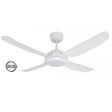 52  Spinika II AC Ceiling Fan Black, Titanium, White with Light SPIN1304XX-L Ventair For Sale