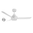 48  Stanza AC Ceiling Fan Black, White with Light STA1203XX-L, STA1203XX-LED Ventair For Sale