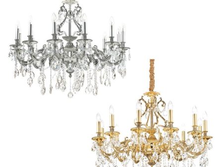 Gioconda Chandelier 12Lt in Silver, Gold Online