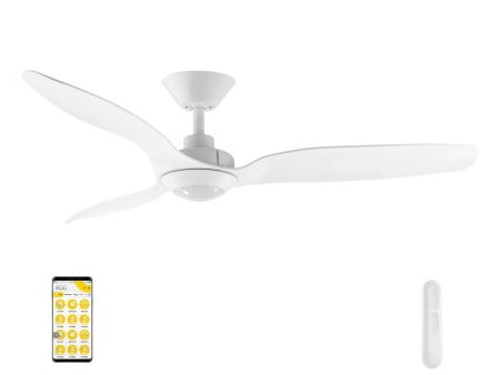 52  Casa Smart Wi-Fi DC Ceiling Fan White with Light FC798133GWW Mercator Lighting Online Hot Sale