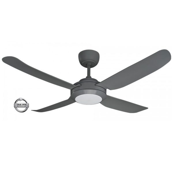 52  Spinika II AC Ceiling Fan Black, Titanium, White with Light SPIN1304XX-L Ventair For Sale