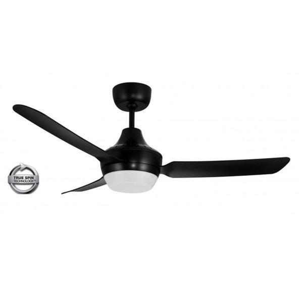 48  Stanza AC Ceiling Fan Black, White with Light STA1203XX-L, STA1203XX-LED Ventair For Sale