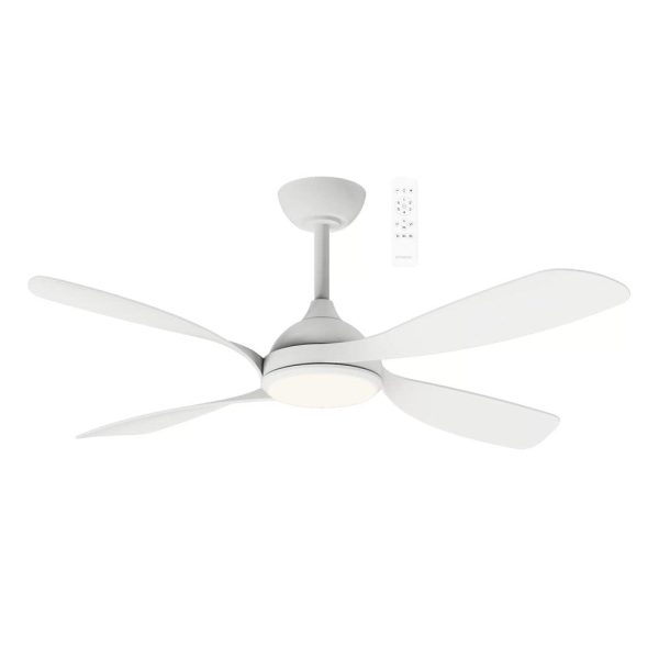 50  Hampton Smart WIFI DC Ceiling Fan Black, White, White Oak with Light MHDC1343 Martec Lighting Online now