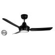 48  Stanza AC Ceiling Fan Black, White with Light STA1203XX-L, STA1203XX-LED Ventair For Sale