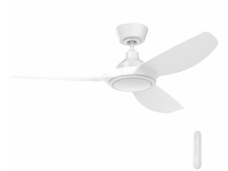 48  Jota S DC Ceiling Fan White with Light FC2118123WH Mercator Lighting Cheap