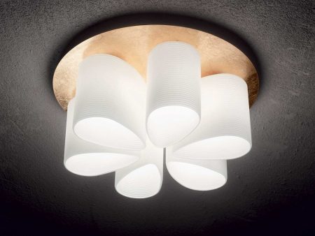 Daisy Ceiling Light 6Lt in Gold White on Sale