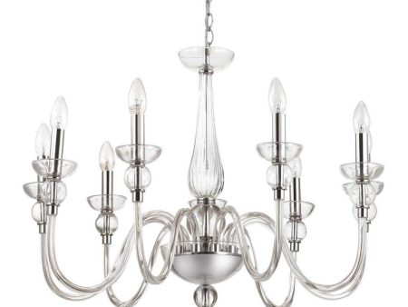 Doge Chandelier 9Lt in Clear For Sale