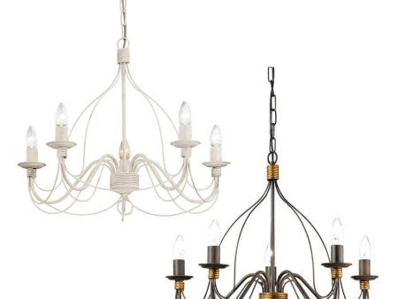 Corte Chandelier 5Lt in White, Rust Online