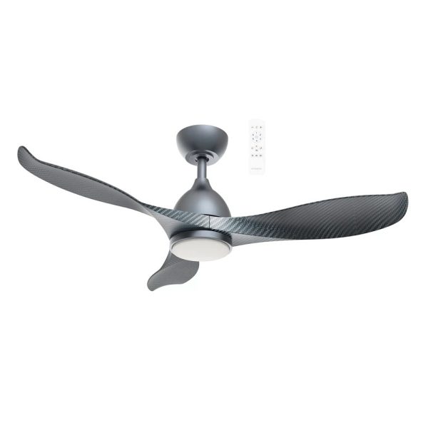 52  Scorpion DC Ceiling Fan Graphite Carbon, Matt Black, Matt White with Light MSDC1333 Martec Lighting Sale