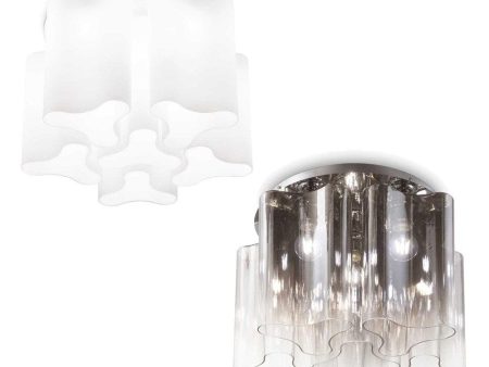 Compo Ceiling Light 6Lt in White, Smoke Sale