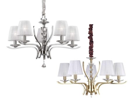 Pegaso Chandelier 5Lt in Brass or Chrome Online