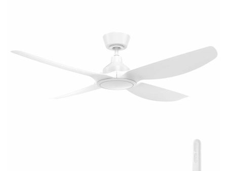 52  Jota 4B DC Ceiling Fan White with Light FC2118134WH Mercator Lighting Fashion