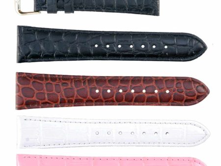 Banda No. 143 Crocodile Grain Fine Leather Straps (8mm~22mm) For Discount