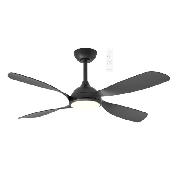 50  Hampton Smart WIFI DC Ceiling Fan Black, White, White Oak with Light MHDC1343 Martec Lighting Online now