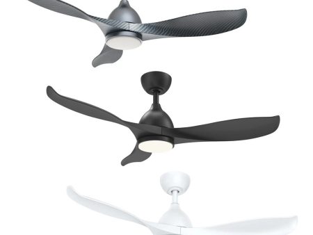 52  Scorpion DC Ceiling Fan Graphite Carbon, Matt Black, Matt White with Light MSDC1333 Martec Lighting Sale