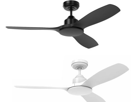 48  Raptor S DC Ceiling Fan Black, White FC970123 Mercator Lighting For Discount