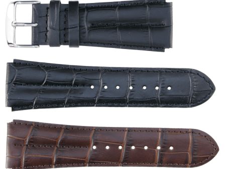 Banda No. 106 Alligator Grain Fine Leather Straps (18mm~24mm) Cheap