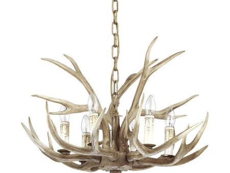 Chalet Chandelier 6Lt in Beige Online Hot Sale