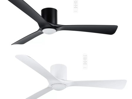 52  Fresno Smart WIFI DC Ceiling Fan Black, White with Light MFDC1333 Martec Lighting For Discount